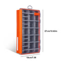 Portable Fishing Tackle Box with Removable Dividers & Ruler Fishing Tackle Box QXL Small Orange