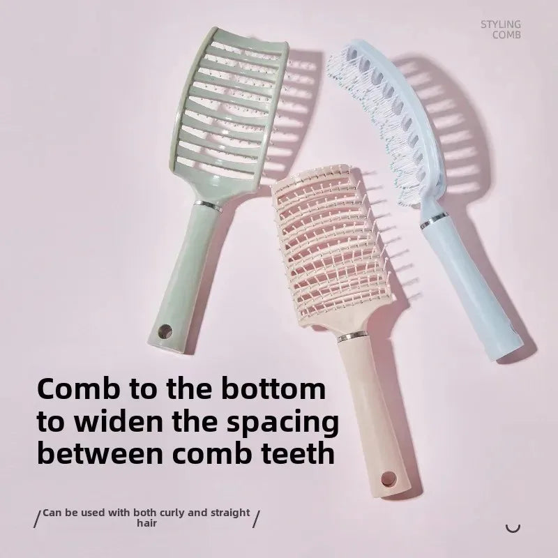 Airbag Massage Comb | Hollow Fluffy Curved Detangling Brush Hair Massage Comb QXL