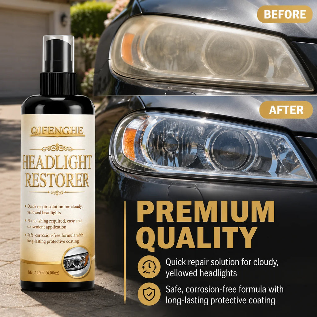 Headlight Restoration Spray – Clear Foggy Oxidized Lenses Headlight Restoration Spray QXL