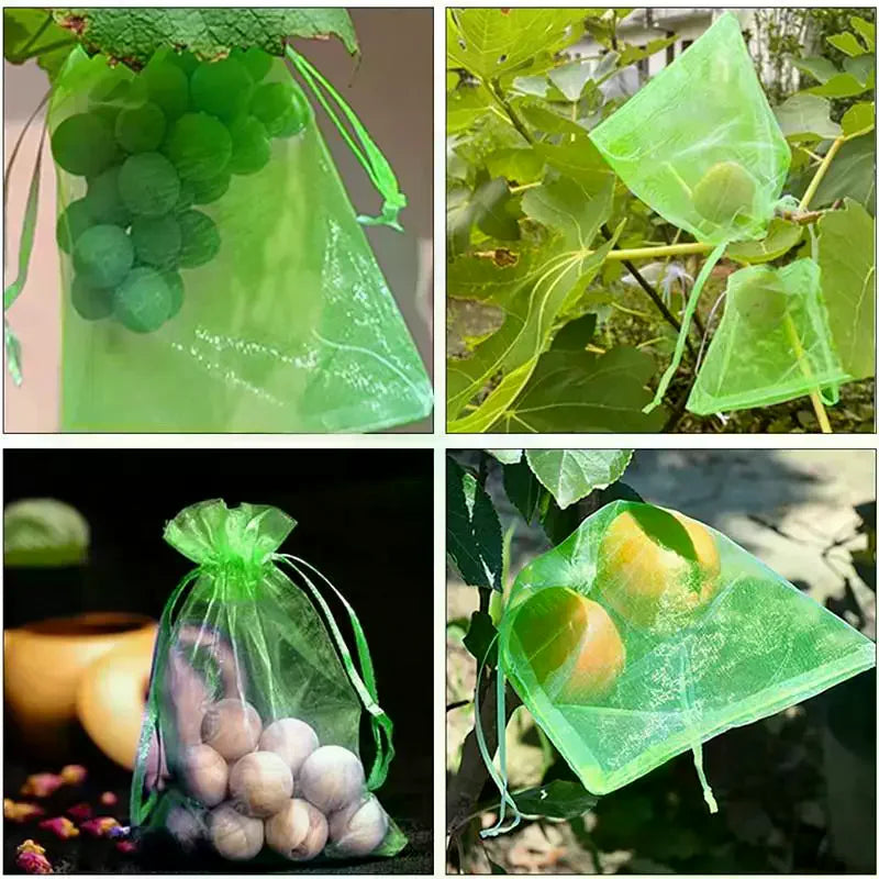 Reusable Fruit Protection Mesh Bags | Pest Barrier 20/50-Pack Garden Fruit Bags QXL