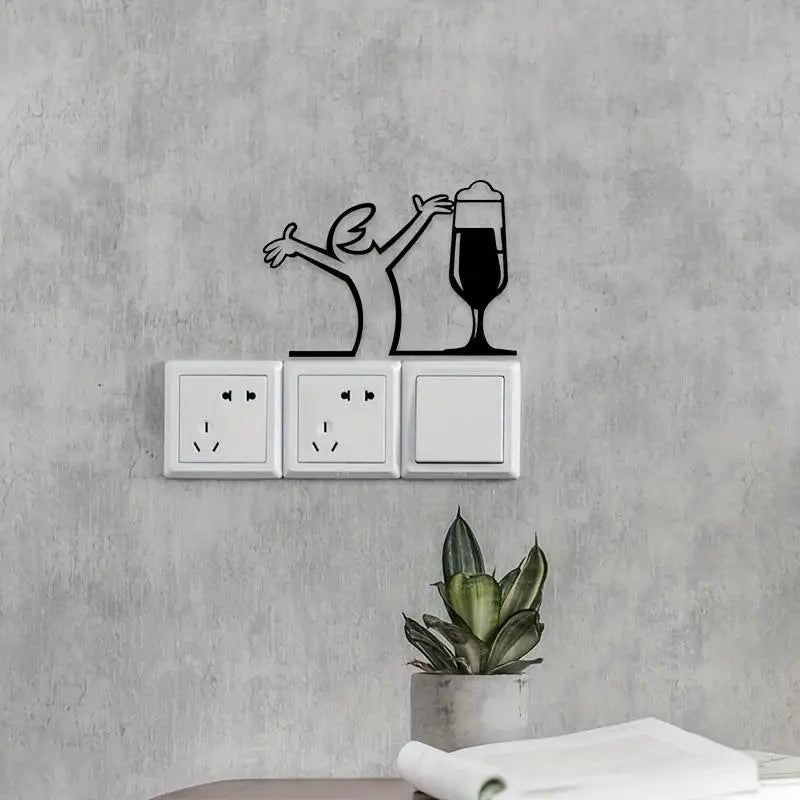 Line Figure Modern Metal Wall Art Poster | Home Décor Metal Wall Art QXL