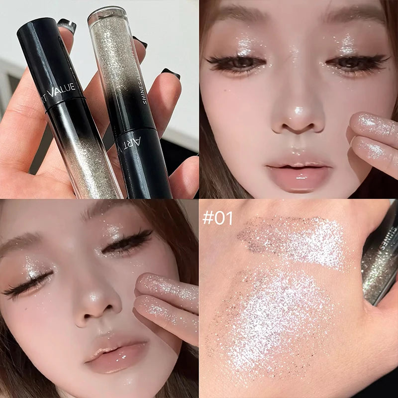 Art Value Glitter Liquid Eyeshadow | Shimmer Highlighter Liquid Eyeshadow QXL