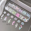 12-Grid 3D Flower Petal Nail Art Sequins & Glitter Kit Nail Art Sequins Kit QXL 12 grids
