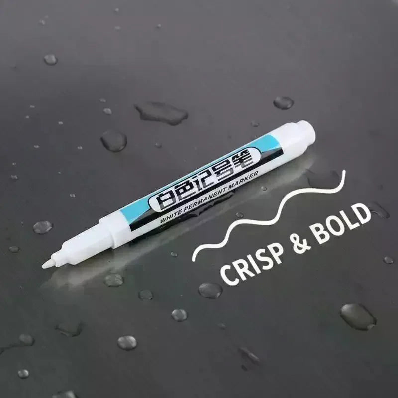 White Long Needle Marker Pen | Waterproof Fine Point Marking Marking Pen QXL