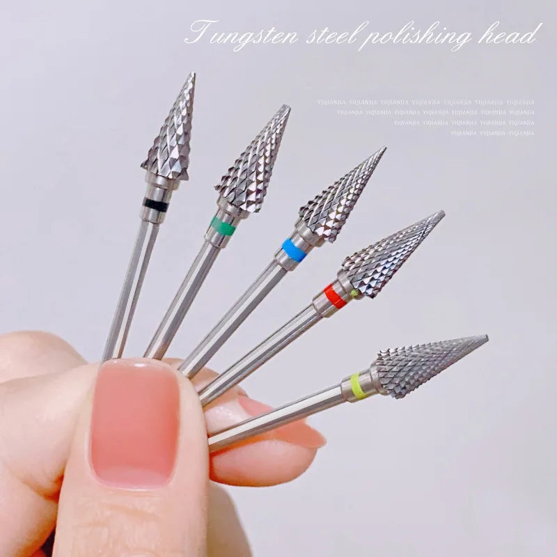 FUMOSIK 2-Pack Tungsten Carbide Nail Drill Bits – Cuticle Remover Nail Drill Bits QXL