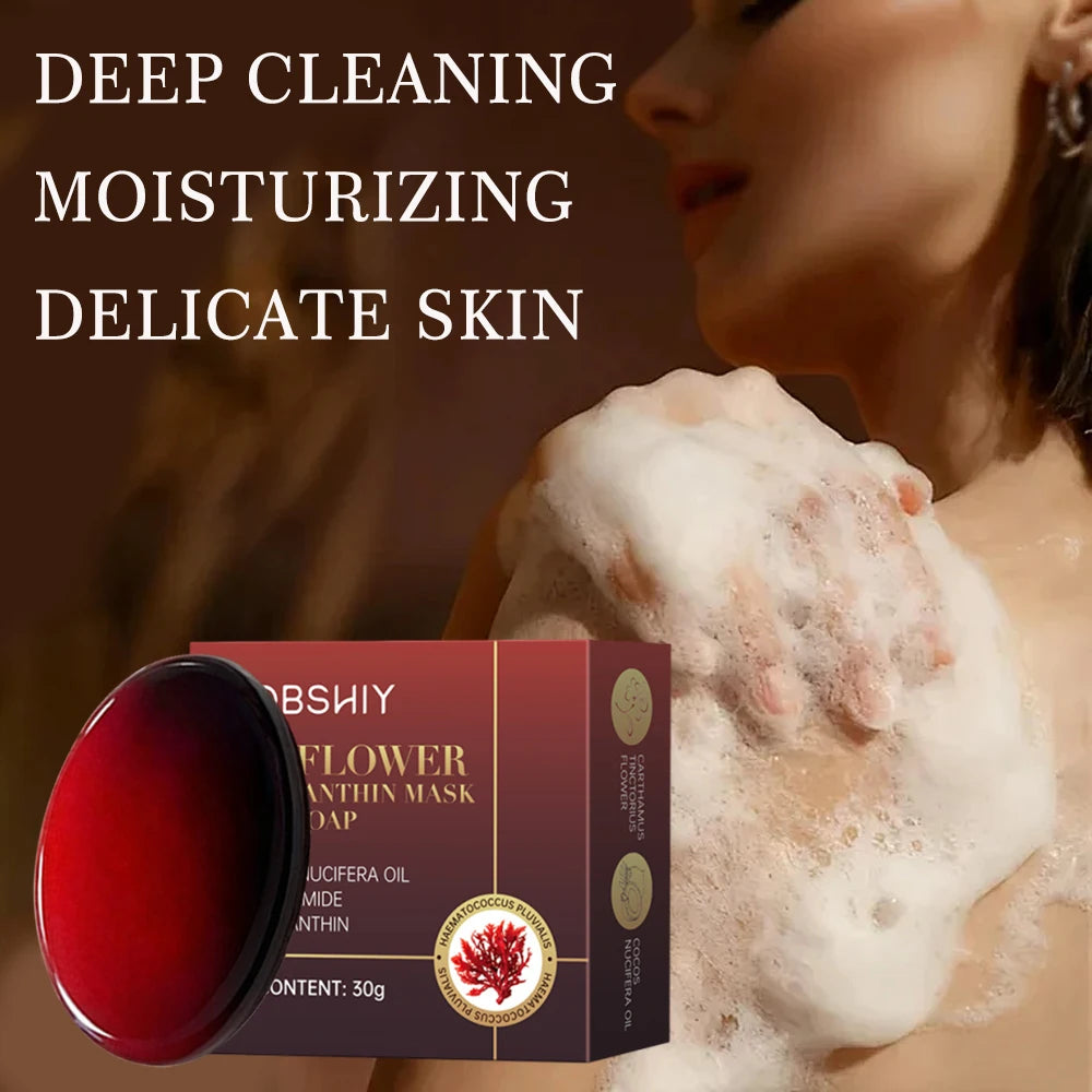 2-Pack Astaxanthin Bar Soap | Exfoliating Moisturizing Cleanser Bar Soap QXL