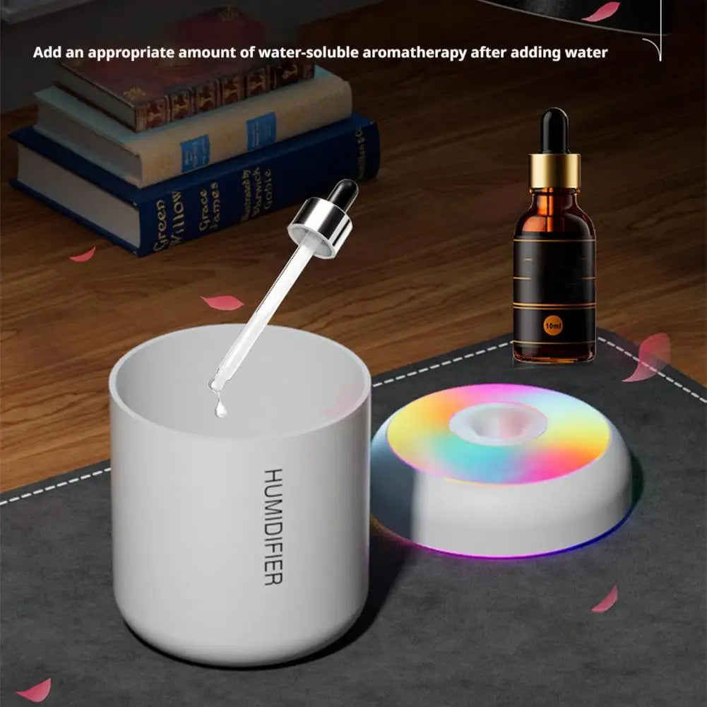 Mini USB Humidifier & Aroma Diffuser | 7-Color Ambient Light Mini Aroma Humidifier QXL