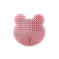 2-in-1 Silicone Makeup Brush Cleaner & Dry Powder Remover Makeup Brush Cleaner QXL Pink