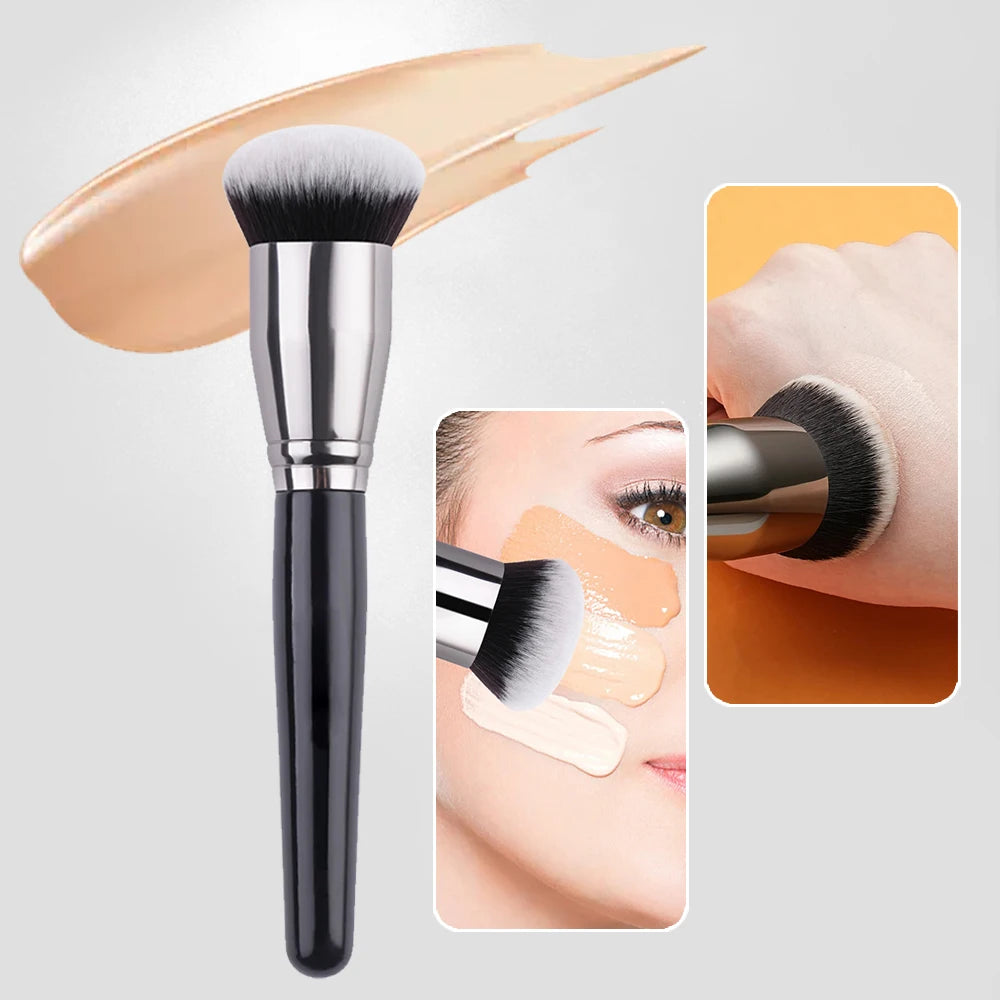 Black Synthetic Foundation Buffing Makeup Brush | FIREFLIES Foundation Makeup Brush QXL