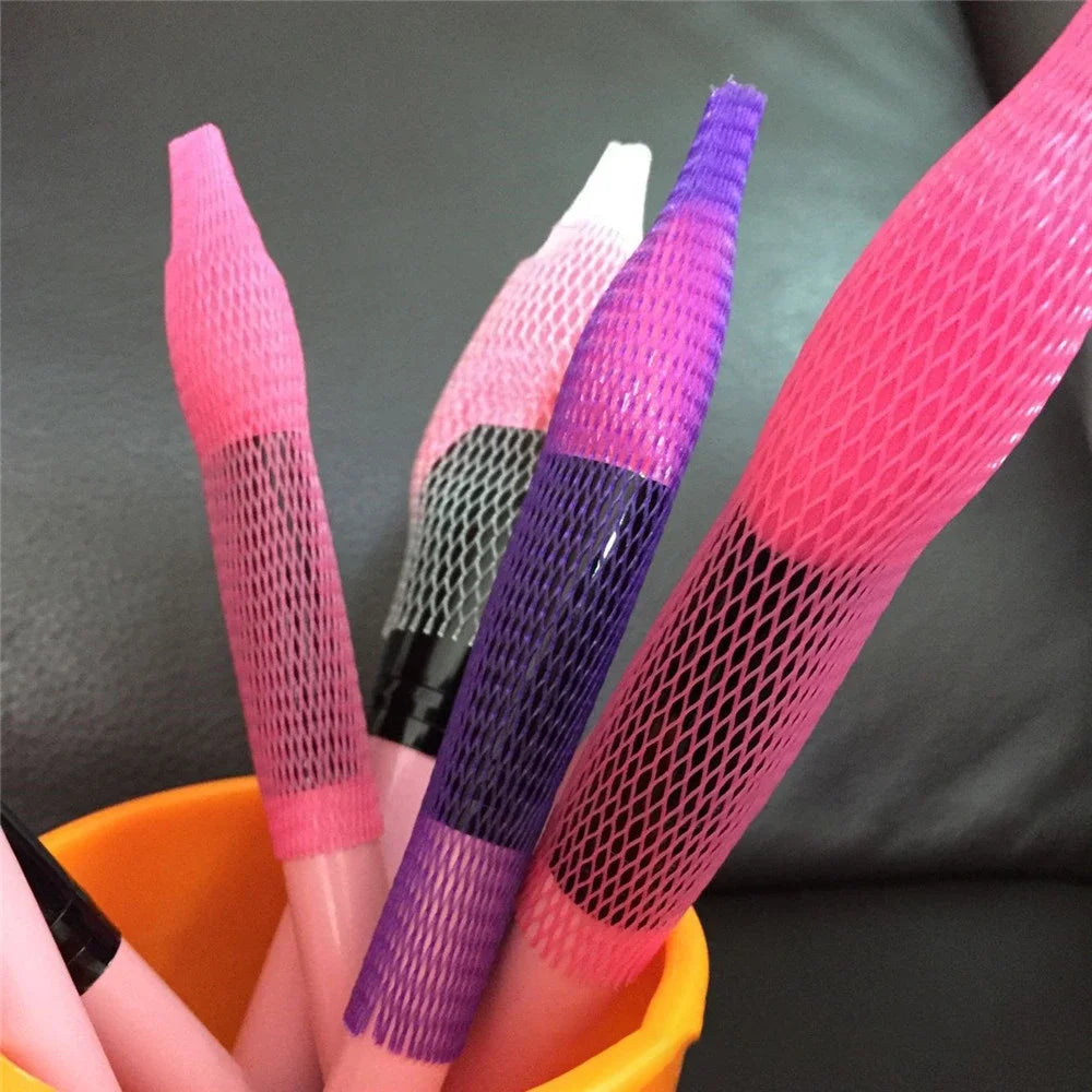 50-Pack Colorful Makeup Brush Mesh Protector Covers Brush Protector Covers QXL