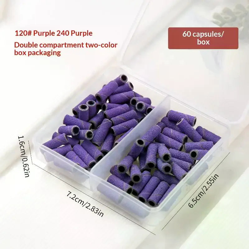 60-Pc Nail Sanding Bands & Mandrel Bit | 3mm Nail Drill Set Nail Sanding Bands QXL