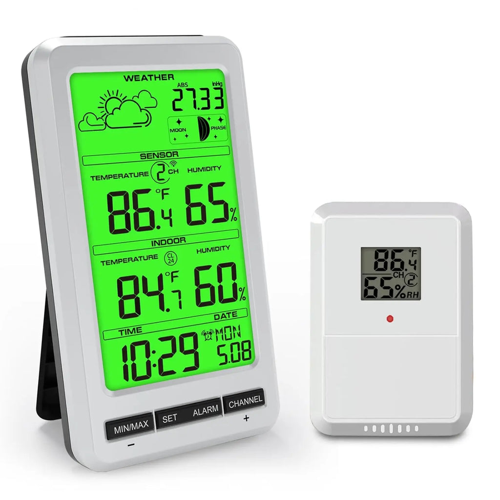 Wireless Weather Station | Thermometer, Humidity & Moon Phase Wireless Weather Station QXL