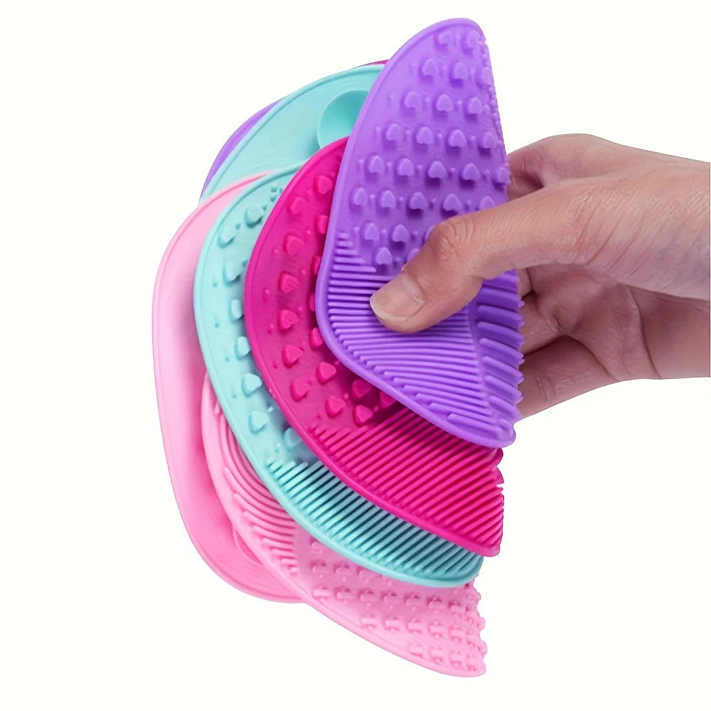 Silicone Apple Makeup Brush Cleaning Pad with Suction Cup Brush Cleaning Pad QXL