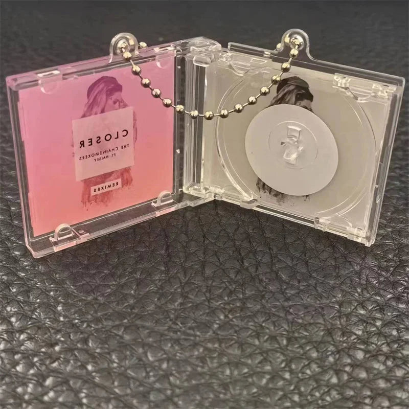 Mini NFC CD Disc Case Keychain | DIY Customizable Pendant CD Case Keychain QXL
