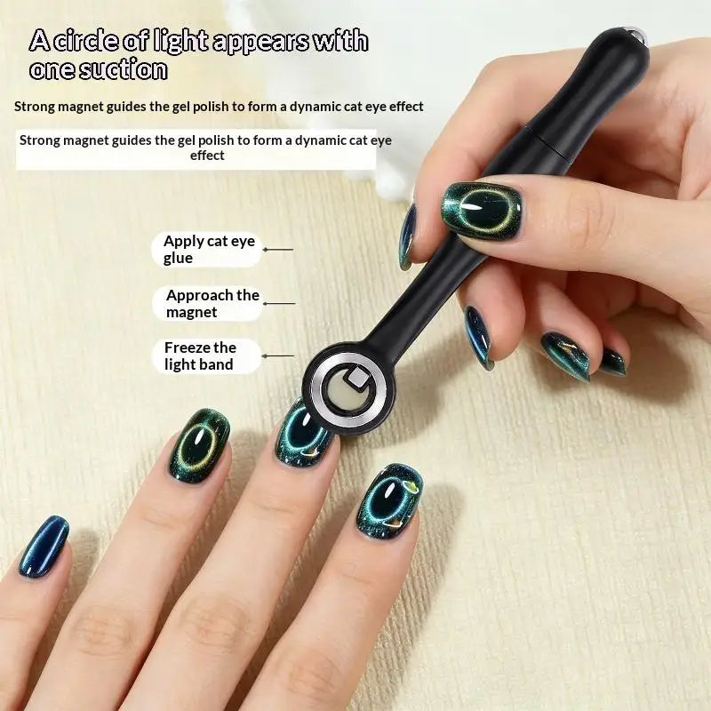 3-in-1 Cat Eye Nail Magnet Stick | Dual-Head Neodymium Tool Nail Art Magnet QXL