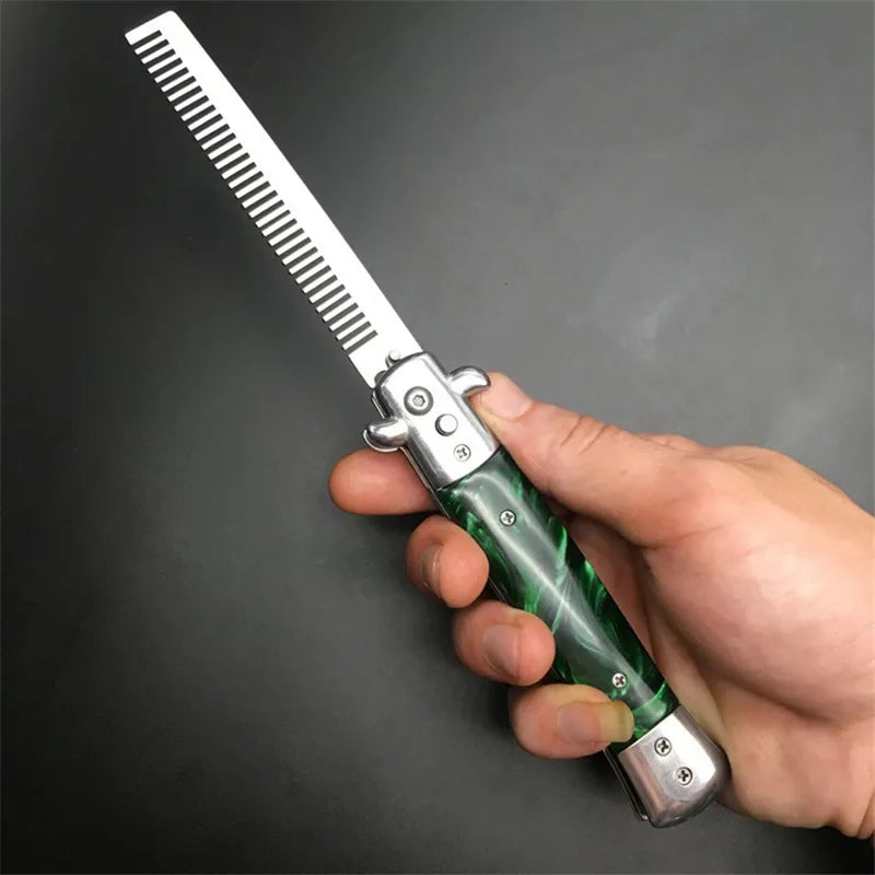 Butterfly Folding Pocket Comb | Stainless Steel Men's Comb Folding Pocket Comb QXL