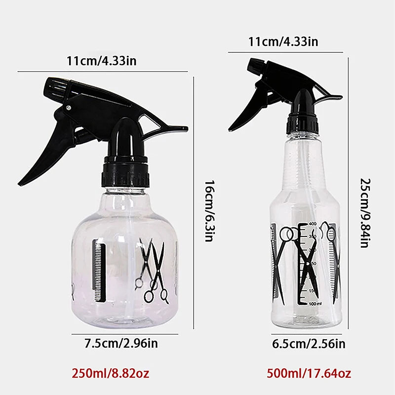 250ml/500ml Refillable Adjustable Mist Spray Bottle – Hair Salon Hair Spray Bottle QXL