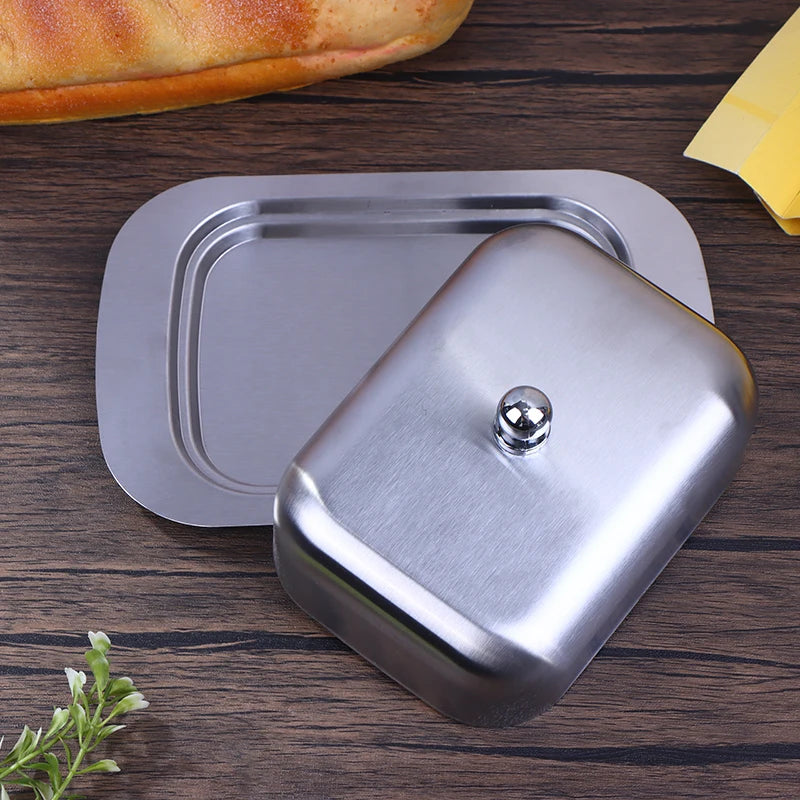 Stainless Steel Butter Dish with Lid | Retro French Style Butter Dish QXL