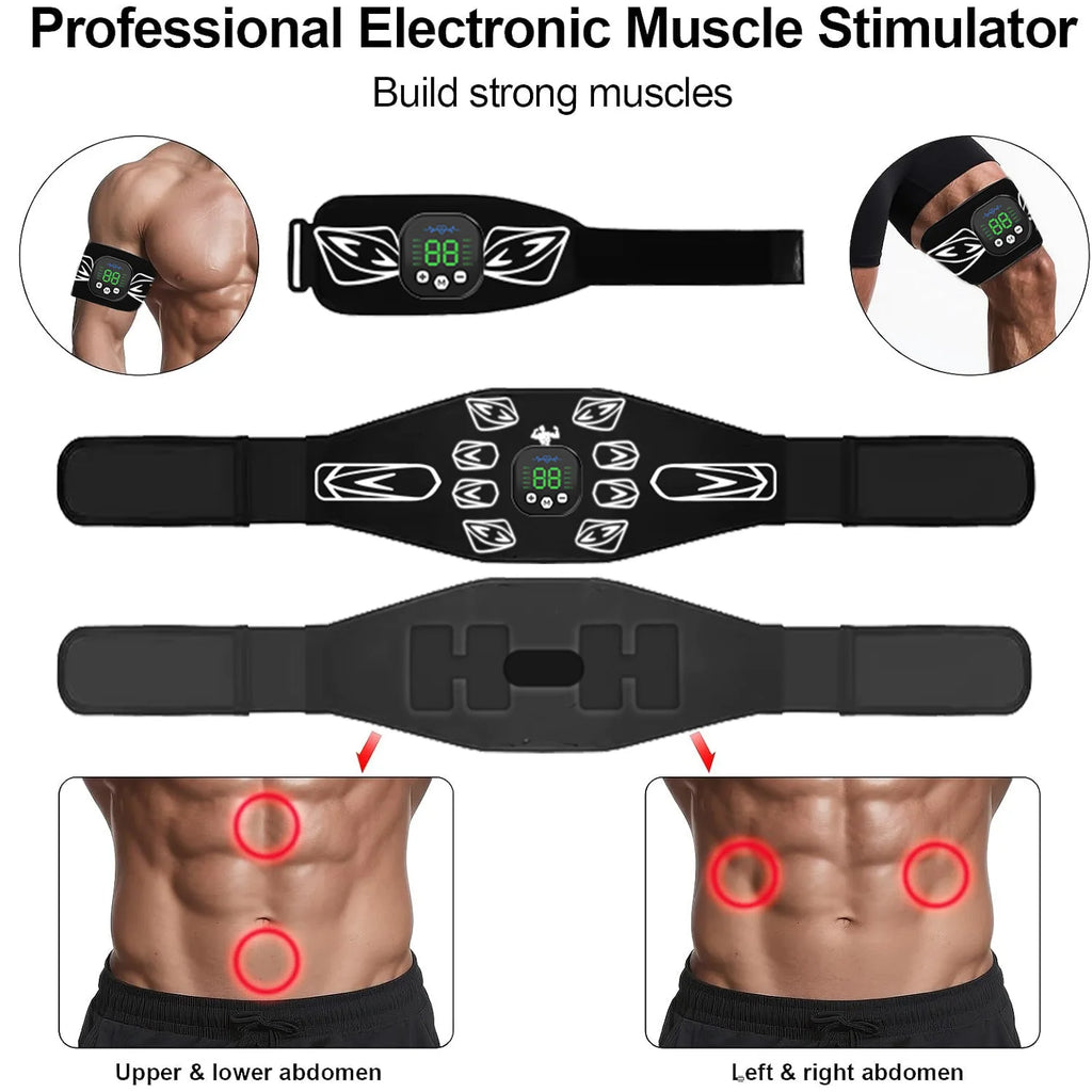 EMS Waist Toning Belt | Electric Muscle Stimulator Massager EMS Toning Belt QXL