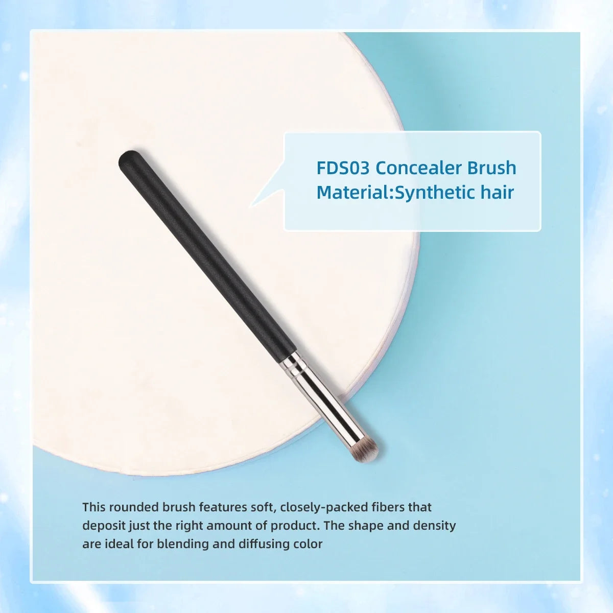 Angled Concealer Brush – Soft Synthetic Precision Makeup Tool Concealer Makeup Brush QXL