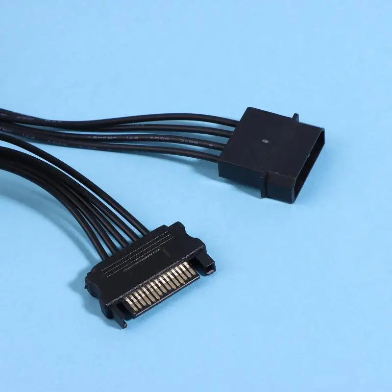 SATA Power Splitter Cable 1-to-5 | 15-Pin HDD Expansion SATA Power Splitter Cable QXL
