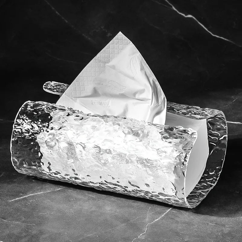 Oval Wavy Tissue Box Cover | Plastic Napkin Holder Bathroom Tissue Box Cover QXL