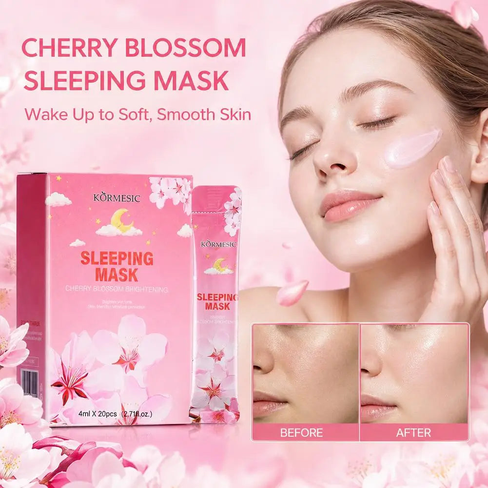 Cherry Blossom Overnight Sleeping Face Mask | Deep Hydration Overnight Sleeping Mask QXL