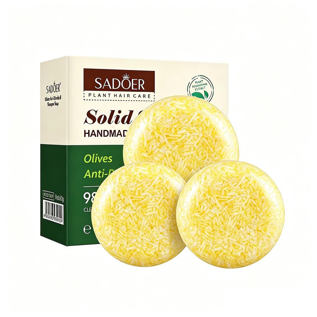 Olive Oil Solid Shampoo Bar | Nourishing & Volumizing Solid Shampoo Bar QXL 3PCS