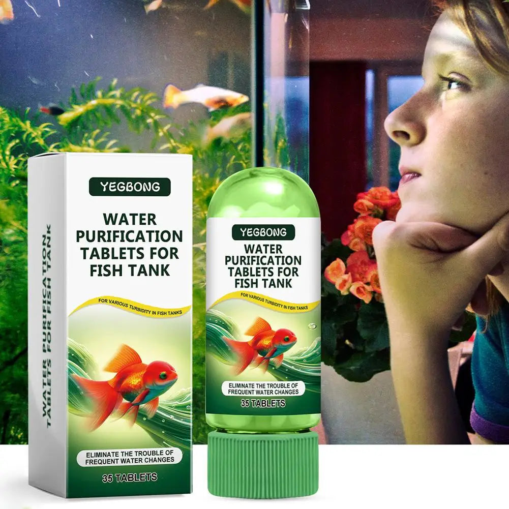 Aquarium Water Clarifier Tablets – Fast Fish Tank Purifier Aquarium Water Clarifier QXL