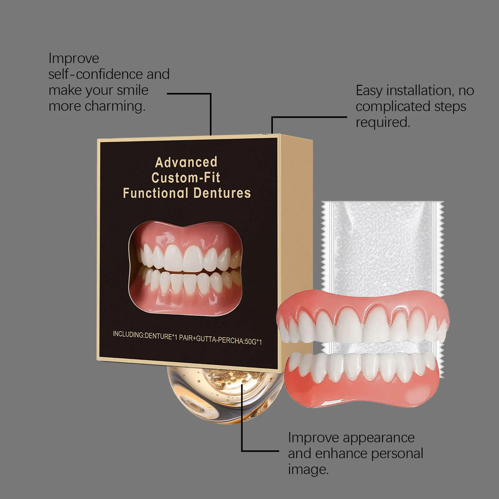 Denture Beauty Kit | Cosmetic Dental Care Set for Daily Wear Denture Care Kit QXL