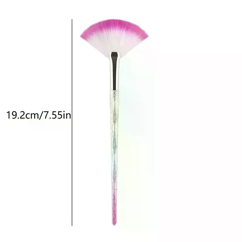 YOVIP Fan Highlighter Brush | Soft Powder & Blush Makeup Tool Fan Makeup Brush QXL