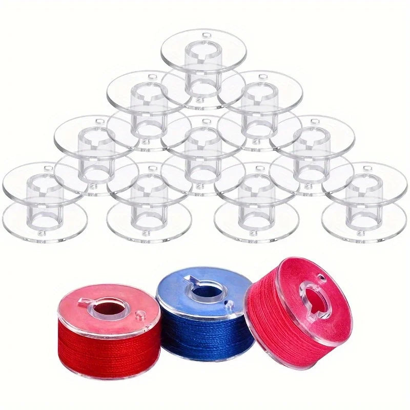 Transparent Plastic Bobbins for Sewing Machine | Clear Spools Sewing Machine Bobbin QXL