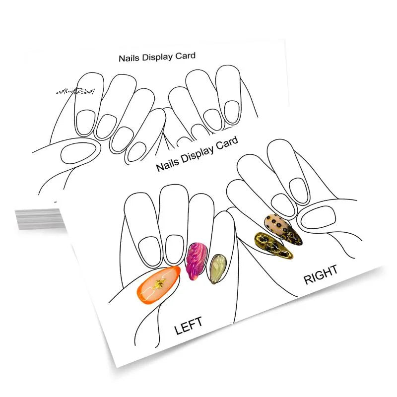 10-Sheet Nail Display Cards | False Nail Tips & Art Storage Nail Display Cards QXL