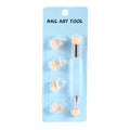 Double-End Ombre Nail Art Pen | 4 Sponge Heads & Gradient Nail Art Shading Pen QXL Light Grey