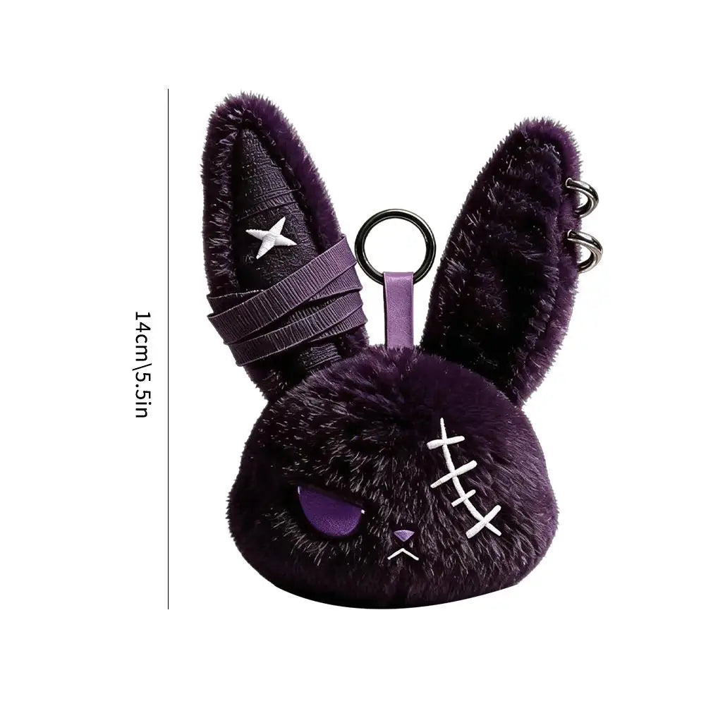 Gothic Evil Bunny Plush Keychain Pendant | Bag & Car Charm Plush Keychain Pendant QXL