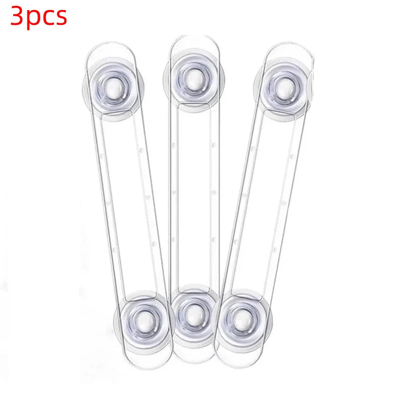 Baby Cabinet & Drawer Safety Locks | 3/5-Pack Transparent Strap Baby Safety Lock QXL B205Transparent 3pcs