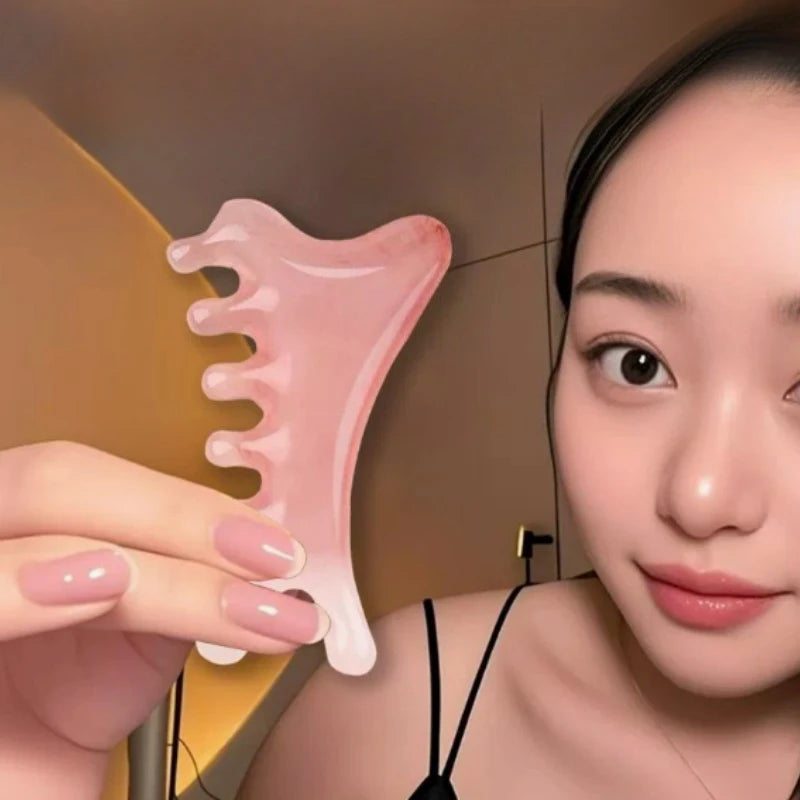 Beeswax Resin Gua Sha Comb | Face & Scalp Massage Tool Gua Sha Massage Comb QXL