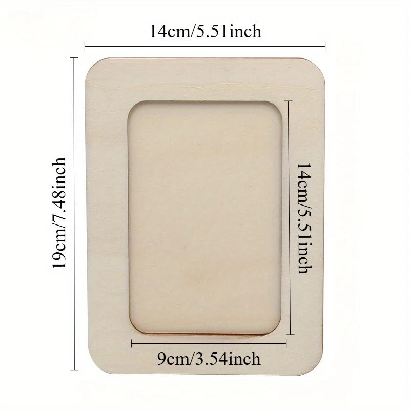 5-Pack Wooden Picture Frames | DIY Tabletop Display Set Wooden Picture Frames QXL
