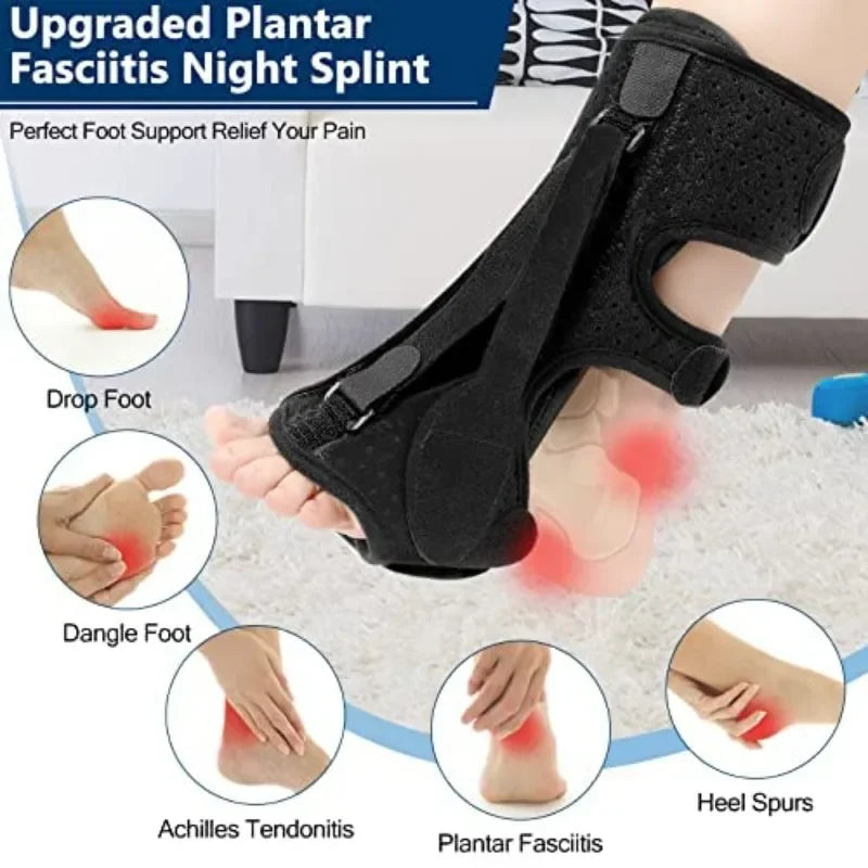 Night Splint Foot Brace | 3 Adjustable Straps & Achilles Support Night Splint Brace QXL