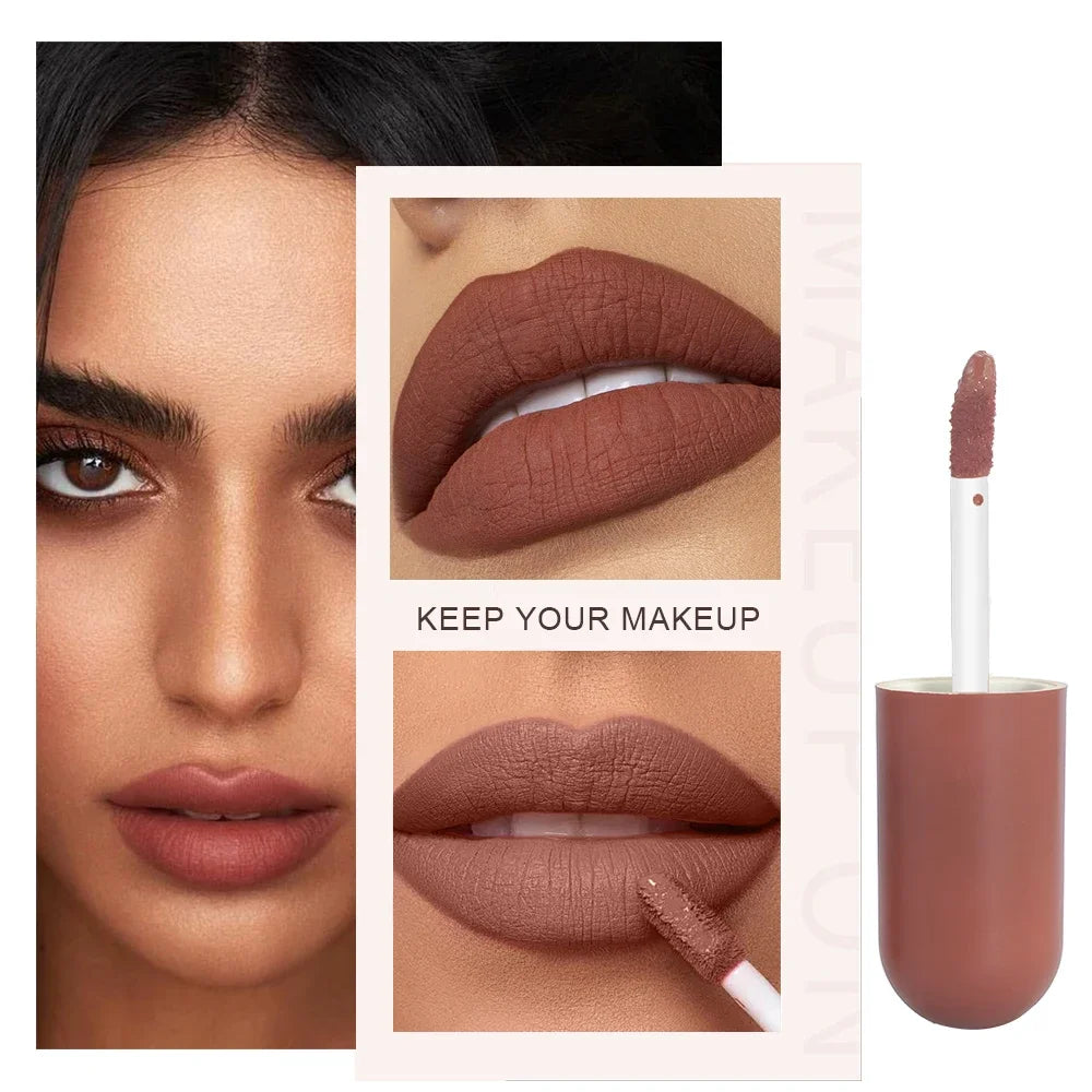 Fit Colors Marbled Chocolate Lip Gloss | Matte Waterproof Matte Lip Gloss QXL