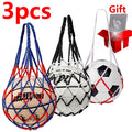 Nylon Mesh Ball Bag for Basketball, Football & Volleyball Sports Ball Bag QXL 3pcs and Gift