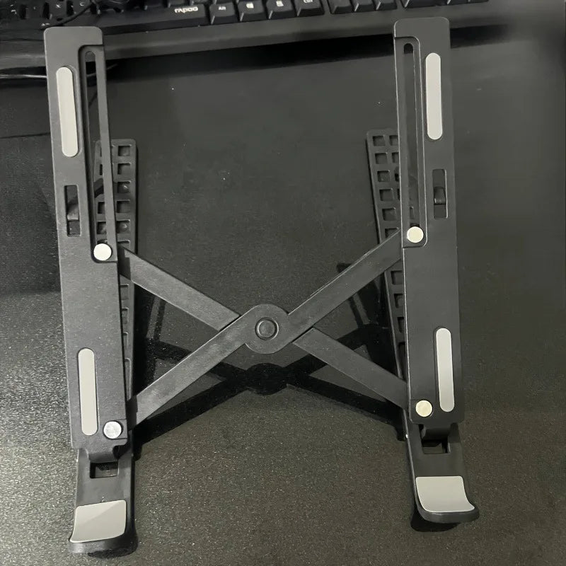 Foldable Laptop Stand | Portable Plastic Lifting Bracket Laptop Stand QXL black 1pc