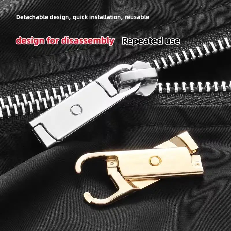 4-Pack Rotating Alloy Zipper Pulls for Luggage & Bags Zipper Pull Charms QXL