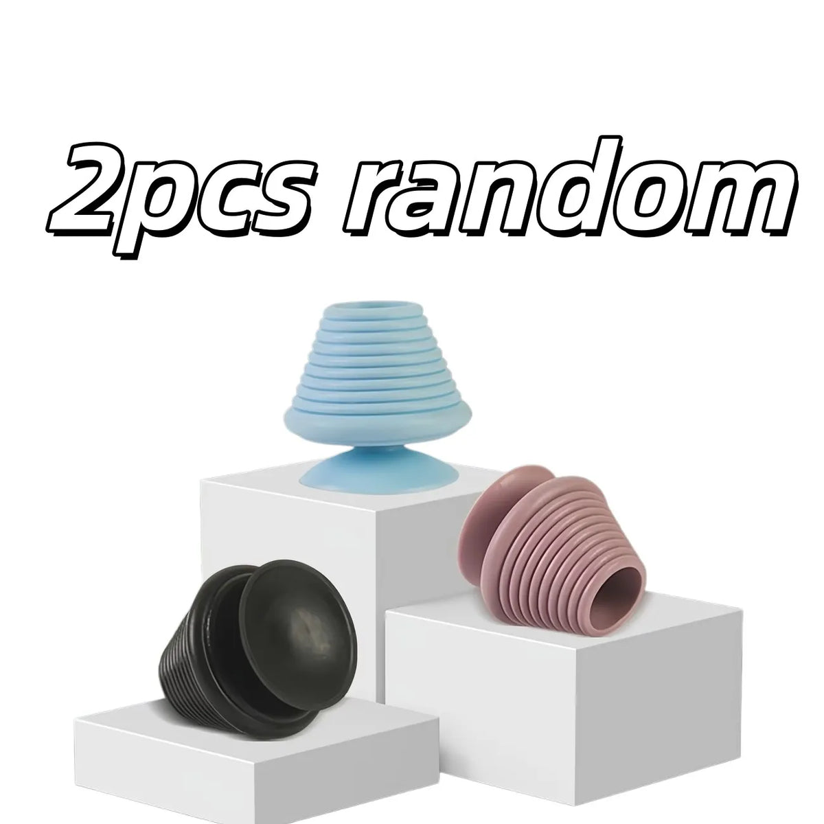 2-Pack Universal Suction Cup Drain Stopper – Bathtub & Sink Drain Stopper QXL 2pcs random