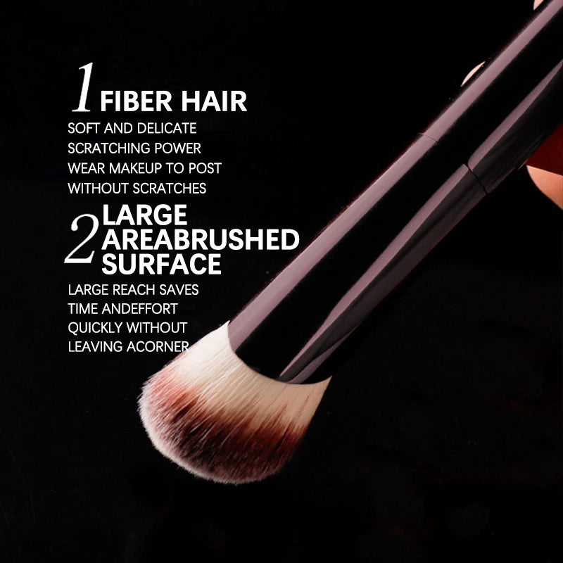 Purple Aluminum Foundation Brush | Soft Fiber Makeup Brush Foundation Makeup Brush QXL
