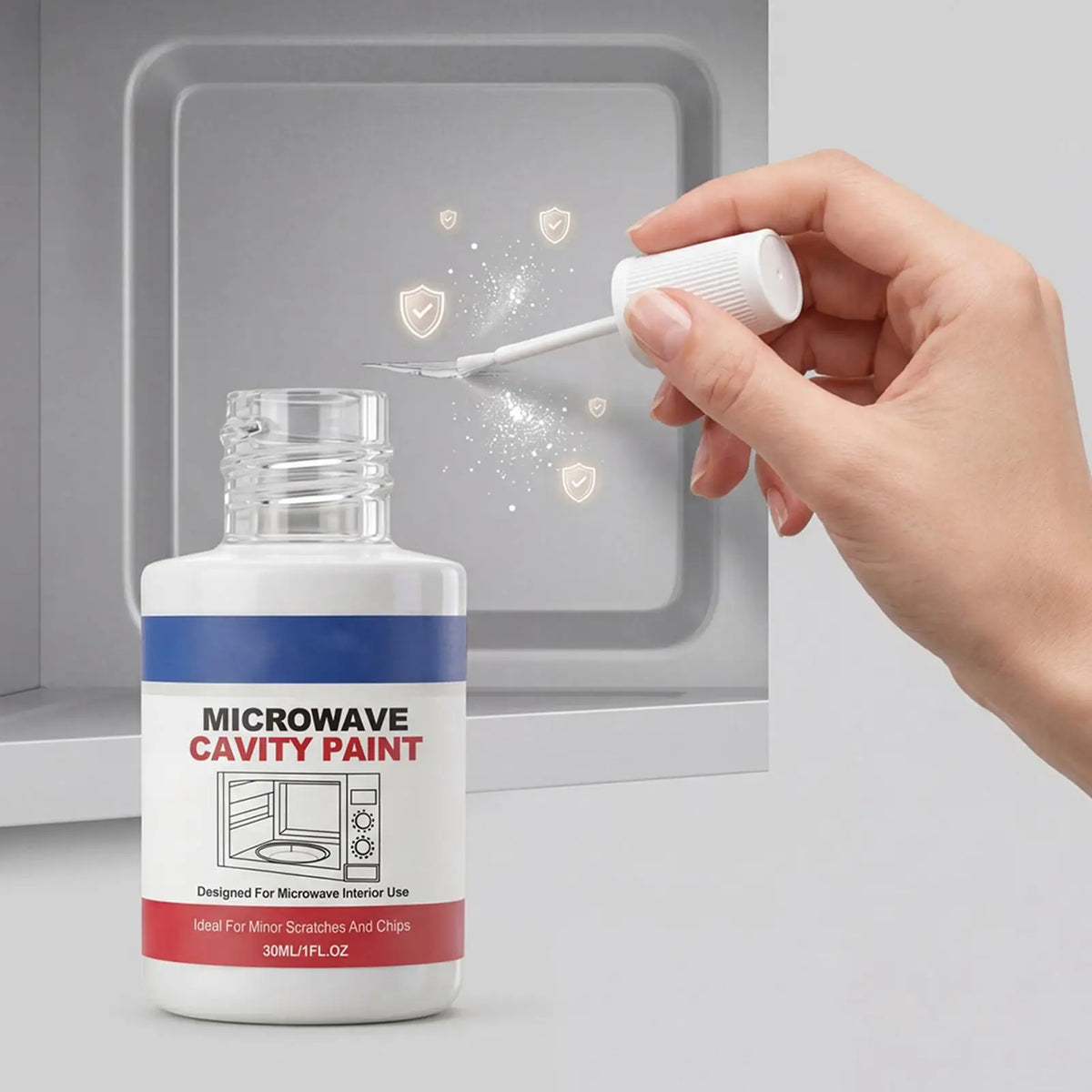 Microwave Interior Cavity Paint 30ml | High-Gloss Touch-Up Appliance Repair Paint QXL