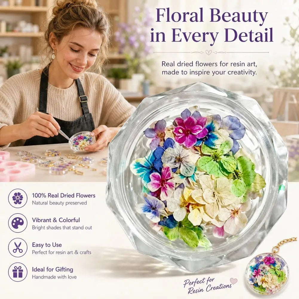 Real Dried Flower Nail Art Set | 3D Floral Manicure Decor Nail Art Decoration QXL
