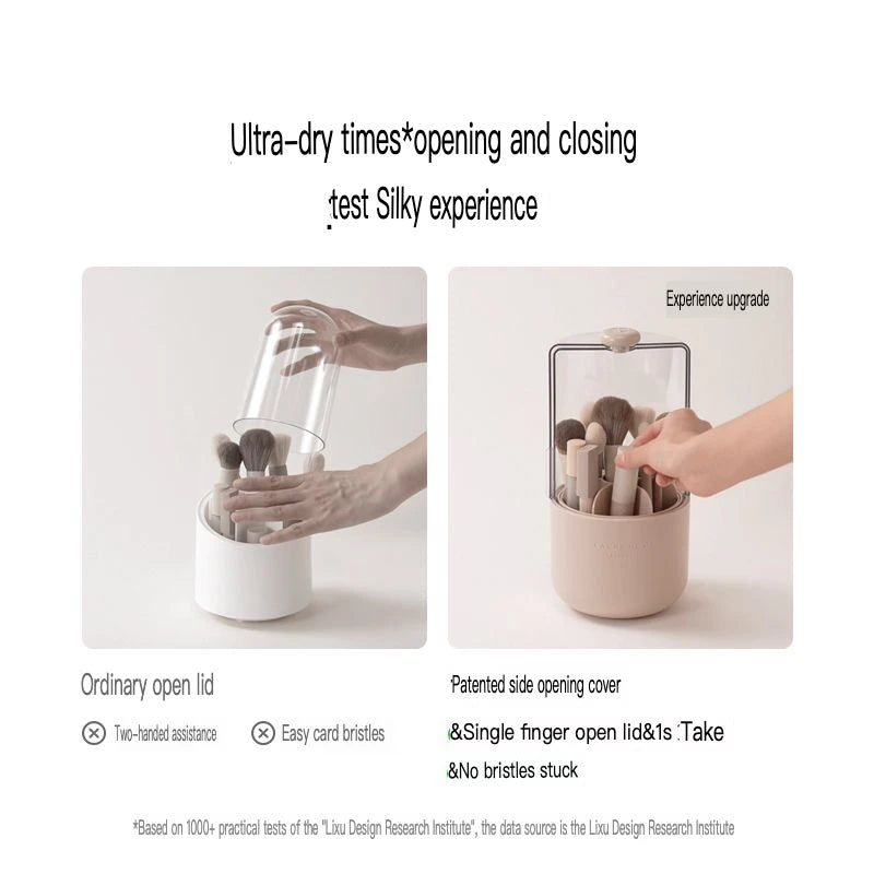 Dustproof Makeup Brush Holder Cylinder | Desktop Organizer Makeup Brush Organizer QXL
