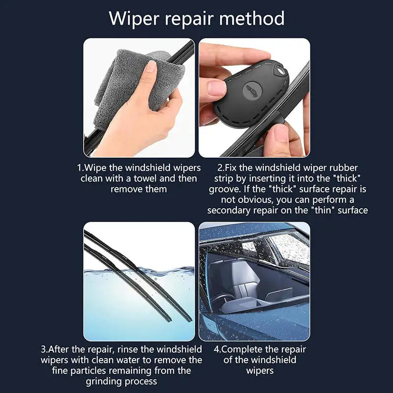 Wiper Blade Rubber Strip Repair & Cleaning Tool – ABS Wiper Repair Tool QXL