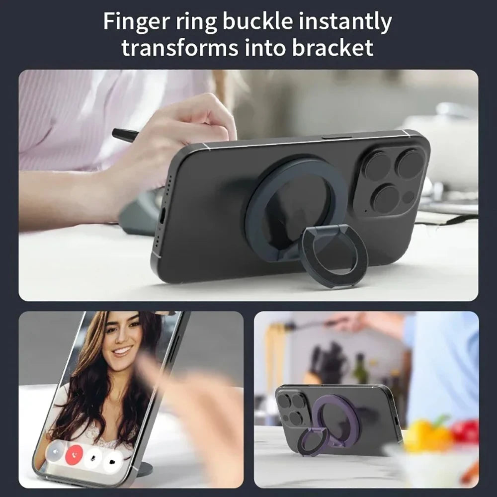 Double-Sided Magnetic Phone Ring Holder & Folding Stand Phone Ring Stand QXL